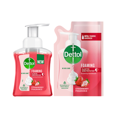 Dettol Foaming Handwash & Refill Combo (Strawberry)