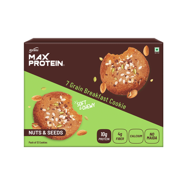 RiteBite Nuts & Seeds Max Protein Cookie With 10g Protein And 4g Fiber (55gm Each)