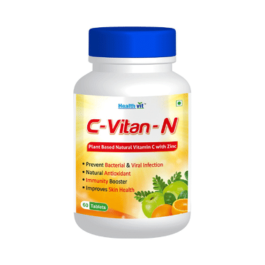 HealthVit C-Vitan-N Natural Vitamin C and Zinc 1000mg Tablet