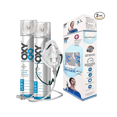 Oxy99 Portable Oxygen Cylinder (6ltr Each) with 1 Mask