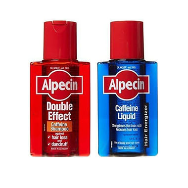 Alpecin Combo Pack of Caffeine Double Effect Shampoo & Caffeine Liquid (200ml Each)