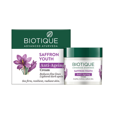 Biotique Saffron Youth Anti-Ageing Cream Reduces Fine Lines