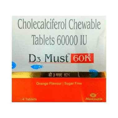 D3 Must 60K Tablet Orange Sugar Free