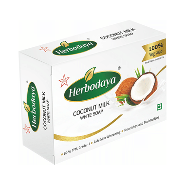 Herbodaya Coconut Milk White Soap (125gm Each)