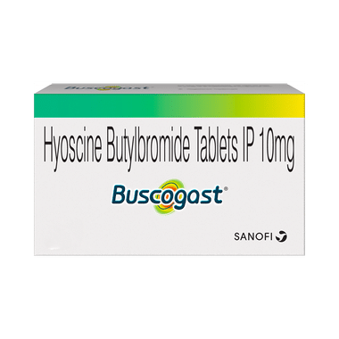 Buscogast Hyoscine Butylbromide Tablets IP 10mg | For Abdomen Pain, Cramps & Spasms