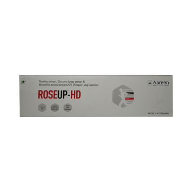 Roseup-Hd Veg Capsule With Rosehip, Curcuma Longa & Boswellia Serrata