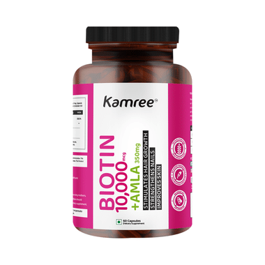 Kamree Biotin 10000mcg + Amla 350mg Capsule