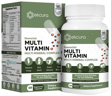 Elicura Essential Multi Vitamin Multi Mineral Complex Vegetarian Capsule