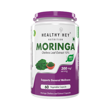HealthyHey Moringa 300mg Vegetable Capsule