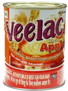 Veelac Milk Cereal Based Complementary Food With Amylase For Infants | Wheat Apple Powder