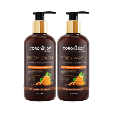 Coronation Herbal Almond & Honey Body Wash (300ml Each)