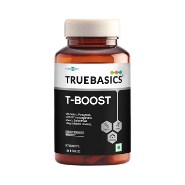 TrueBasics T-Boost Testosterone Supplement Tablet with KSM 66 Ashwagandha for Energy & Stamina