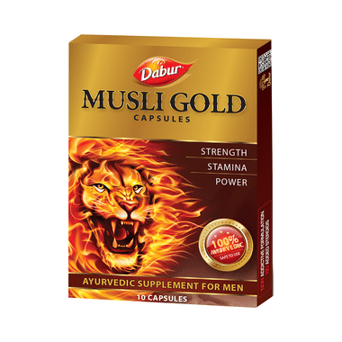 Dabur Musli Gold Capsules For Men | For Strength, Stamina & Power