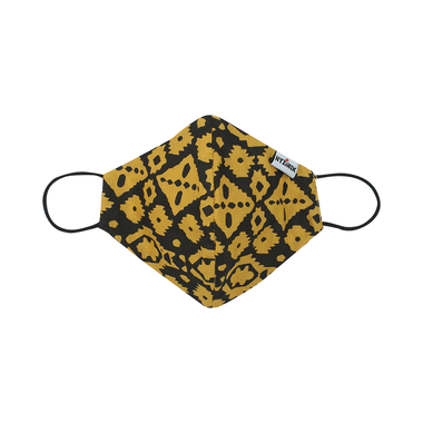 Hyzinik Anti-Viral Reusable Comfortable Face Mask Yellow Printed With Pouch