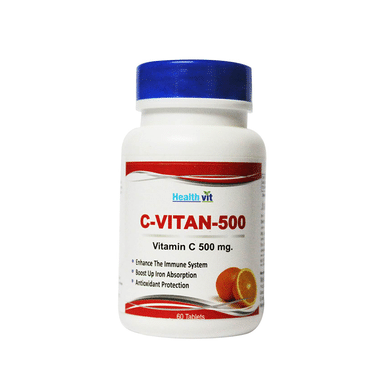 HealthVit C-Vitan 500 Vitamin C 500mg Orange Tablet