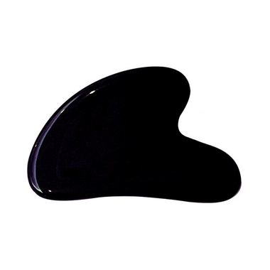 Natural Vibes Jade Gua Sha Facial Massager Black Obsidian with Ayurvedic Beauty Oil with Gold Flakes Free