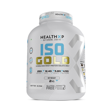 HealthXP Iso Gold Whey Protein Isolate Butter Almond