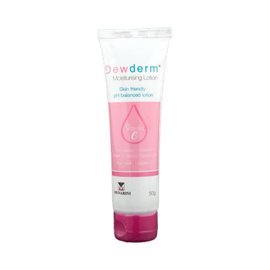 Dewderm Moisturising Lotion With Vitamin E, Aloe Vera & Jojoba Oil | Skin-Friendly & PH-Balanced