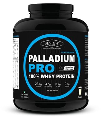 Sinew Nutrition Palladium Pro 100% Whey Protein With Digestive Enzymes Banana