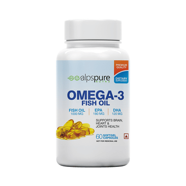 Alpspure Nutra Omega 3 Fish Oil 1000mg Softgel Capsule
