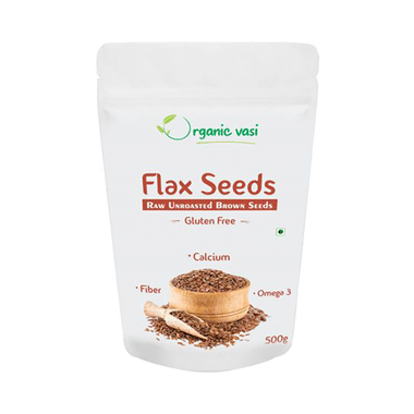 Organic Vasi Flax Seeds Raw Unroasted Brown Seeds