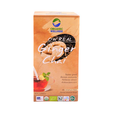 Organic Wellness OW' Real Chai Infusion Tea Bag Ginger