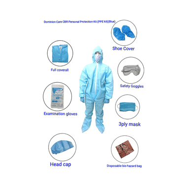 Dominion Care CBR Personal Protection (PPE) Kit Blue Free Size