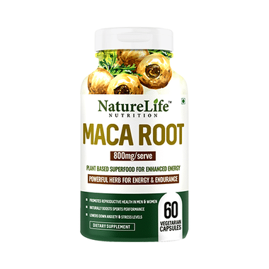 Nature Life Nutrition Maca Root 800mg Vegetarian Capsule