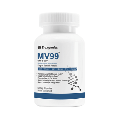 Trexgenics MV99 One-a-Day Multivitamin & Multiminerals Veg Capsule
