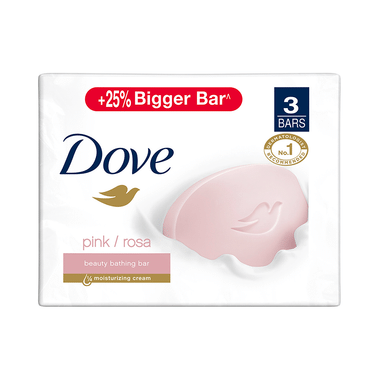 Dove Pink Beauty Bar- Soft, Smooth & Glowing Skin (125gm Each)