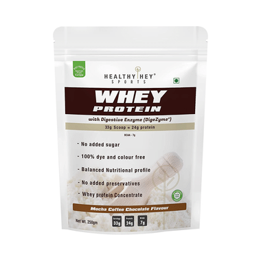 HealthyHey Sports Whey Protein  Powder Mocha Coffee Chocolate