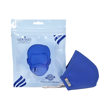 Advind Healthcare Smog Guard N95 Kids Mask Without Valve Small 6-10 Years Blue
