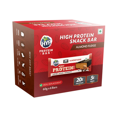 HYP Almond Fudge High Protein Snack Bar (60gm Each)