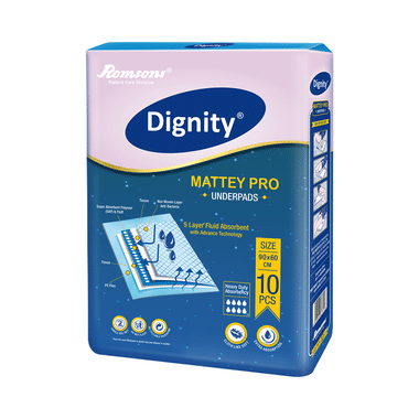 Dignity Mattey Unisex Underpads | 90cm X 60cm Mattey Pro