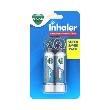 Vicks Inhaler Super Saver Pack (0.5ml Each) | Helps Relieve Blocked Nose