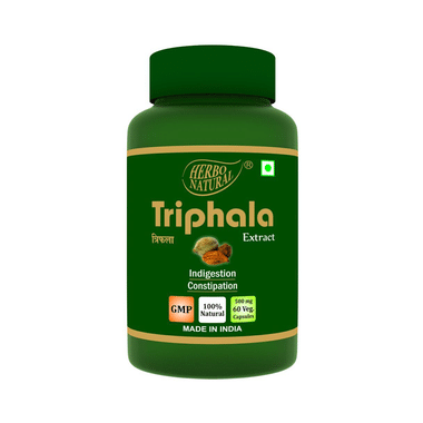 Herbo Natural Triphala Extract 500mg Veg Capsule