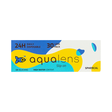 Aqualens 24H Contact Lens With High Water Content & UV Protection Optical Power -4.25 Transparent Spherical