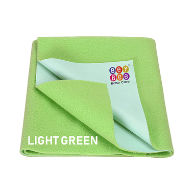 Bey Bee Waterproof Baby Bed Protector Dry Sheet For New Born Babies (70cm X 50cm) Small Light Green