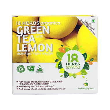 18 Herbs Organics Green Tea Bag (1.25gm Each) With Lemon
