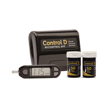 Control D Blood Glucose Monitor Glucometer Kit With 100 Strips