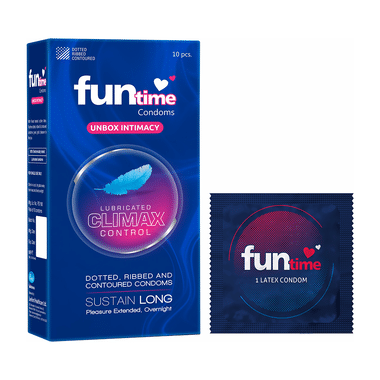 Funtime Dotted, Ribbed & Contoured Condom Climax Control