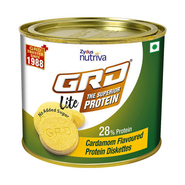 GRD Lite Protein for Growth & Development | No Added Sugar | Flavour Cardamom Diskette