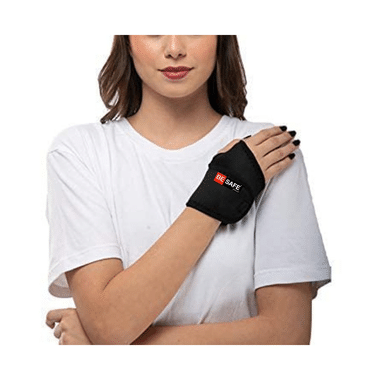 Be Safe Forever Wrist Band Support with Thumb Universal Black