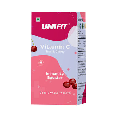 Unifit Vitamin C Chewable Tablet With Zinc & Cherry Extract (60 Each)