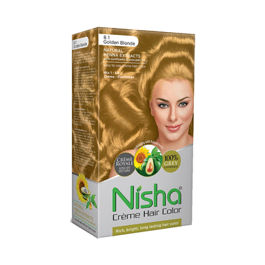 Nisha Creme Hair Color Golden Blonde