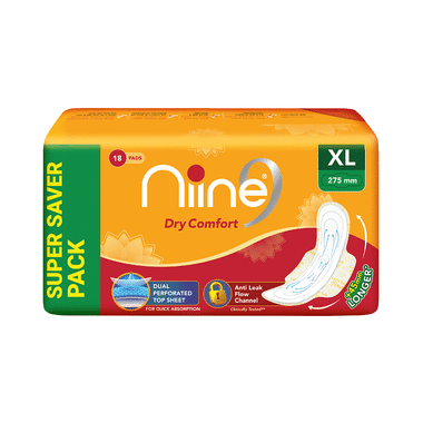 Niine Sanitary Pads Dry Comfort Super Saver Pack Extra Long