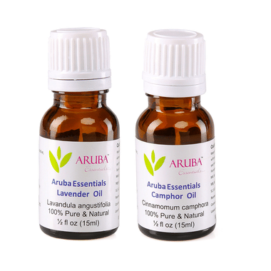 Aruba Essentials Combo Pack Of Lavender Oil & Camphor Oil (15ml Each)