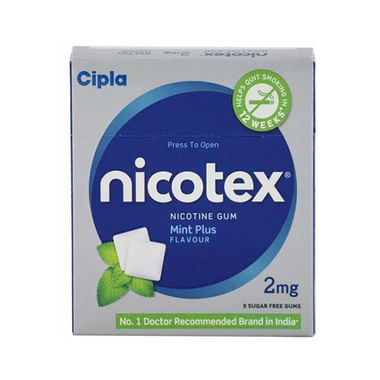 Nicotex Sugar Free Mint Plus Chewing Gums