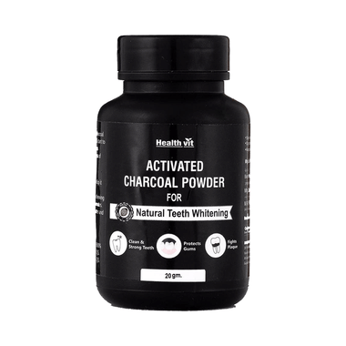HealthVit Activated Charcoal Powder for Natural Teeth Whitening