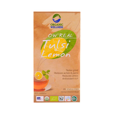 Organic Wellness OW' Real Tulsi Herbal Infusion Bags Lemon